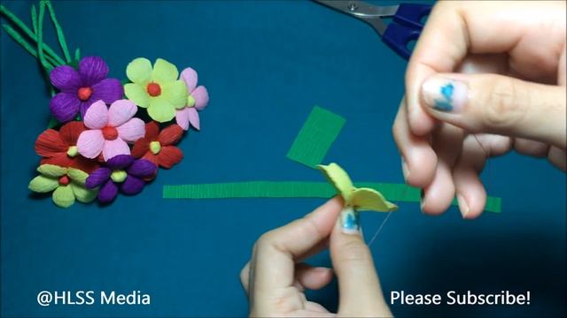 How to make an easy origami paper flower | Flower making of crepe paper | Paper crafts tutorials смотреть онлайн