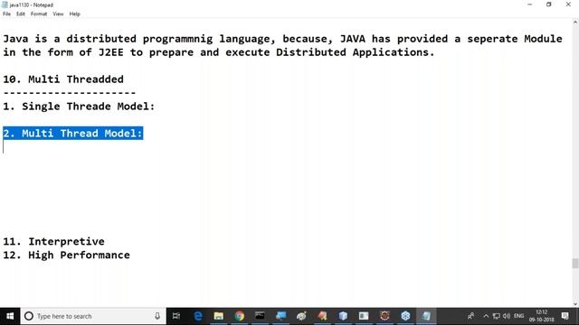 Java Features || Part - 2 || Class - 7 || by Mr. Nagoor Babu Sir On 09-10-2018 смотреть онлайн