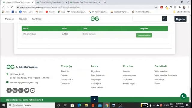 GeekforGeeks free online courses with certificates | Learn data Structures|Python |C++ |Programming смотреть онлайн