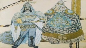 Эскиз костюма Ер-Таргына к опере Е. Брусиловского «Ер-Таргын»