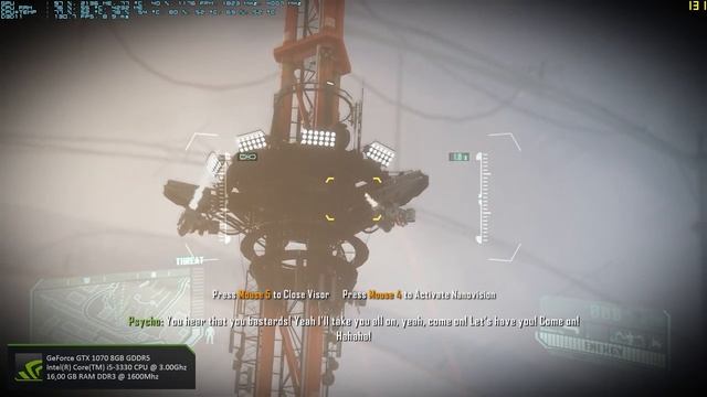 Crysis 3 (Core i5 3330 + GeForce GTX 1070) смотреть онлайн