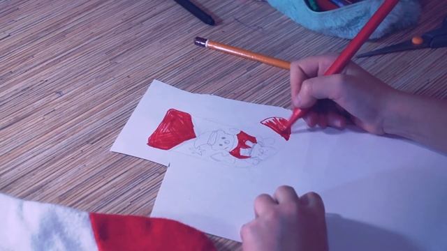 Рисуем вместе фломастерами Новогодний носок. смотреть онлайн