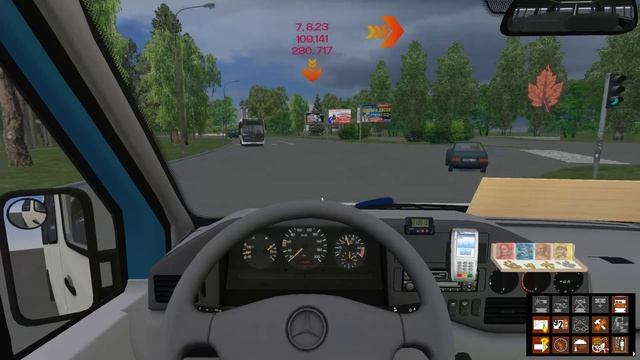 OMSI 2,карта Новосибирск 2023,маршрут №280,Mercedes Benz 312D "Sprinter" смотреть онлайн