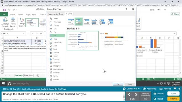 Excel Chapter 3 Hands-on Exercise 1 Simulation for MyITLab for Office 2019 смотреть онлайн