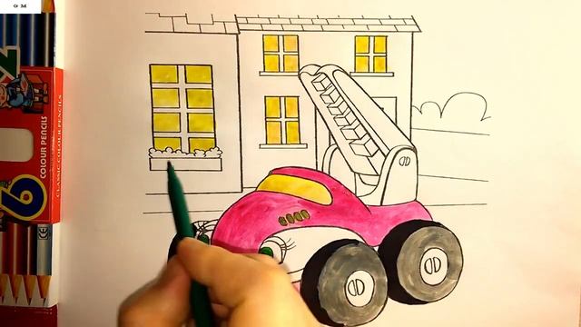 How to paint a construction machine / Раскраски машинки для детей / Детская Комната РАСКРАСКИ смотреть онлайн