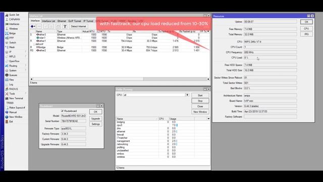 MikroTik fasttrack (reduced cpu load) with bandwidth management смотреть онлайн
