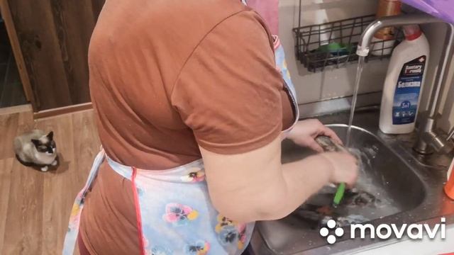 Чищу рыбу. Управилась. смотреть онлайн