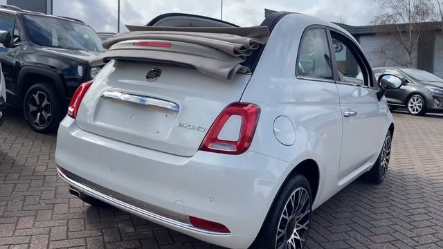 Fiat 500 Convertible in Bossa Nova White смотреть онлайн