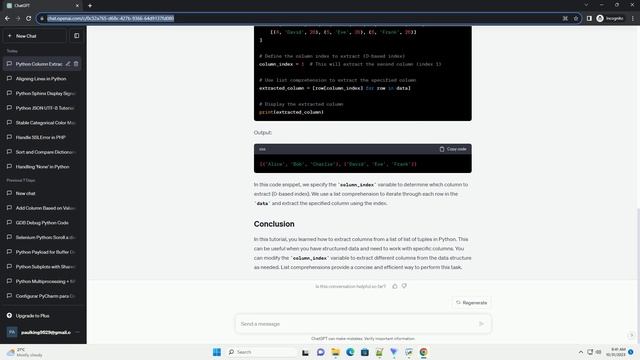 column wise extracting of list of list of tuples in python смотреть онлайн