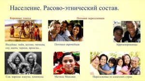 Тема 35. Северная и Центральная Америка (политическая карта, население)