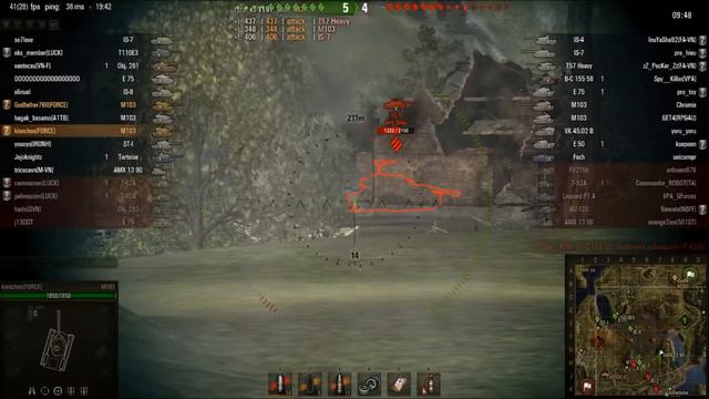 M103 - Our KS king can still KS when his ping is 999 смотреть онлайн