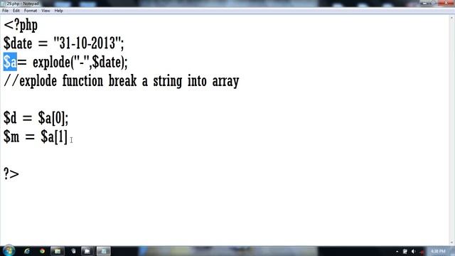 Learning PHP in hindi video 30 - explode and checkdate method in php смотреть онлайн