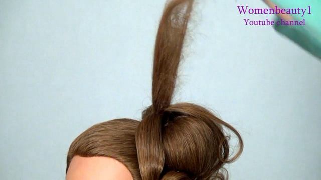 Вечерняя прическа на средние волосы. Party hairstyle for medium hair смотреть онлайн