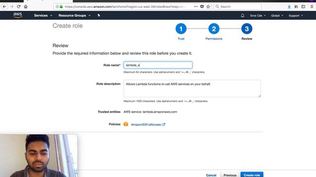 AWS: Creating IAM role for Lambda смотреть онлайн