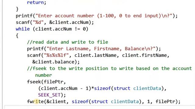 Read write to a Random Access File in C смотреть онлайн