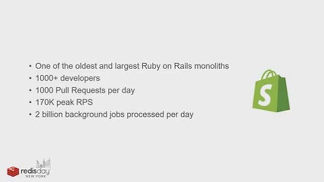 RedisDays 2019 - New York How Shopify is Scaling Up Its Redis Message Queues смотреть онлайн