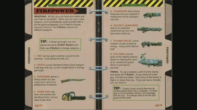 Doom (1993 video game) - Game Manual (SNES) (Instruction Booklet) смотреть онлайн
