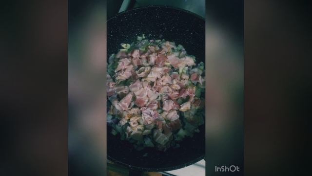 Фасоль с беконом