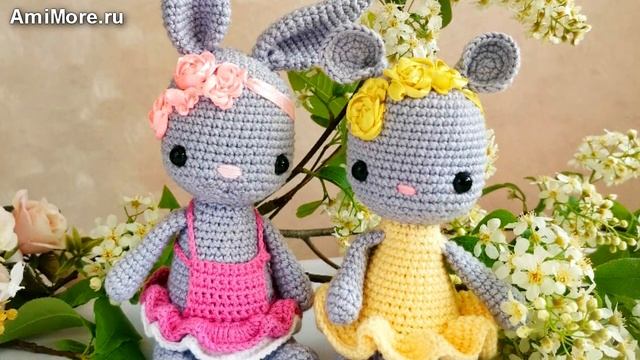 Амигуруми: схема Зайка и Мышка. Игрушки вязаные крючком - Free crochet patterns. смотреть онлайн