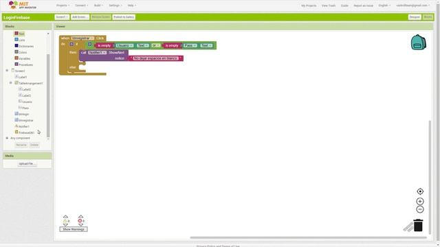 CREAR LOGIN BÁSICO Y REGISTRAR DATOS CON FIREBASE EN MIT App Inventor 2 смотреть онлайн