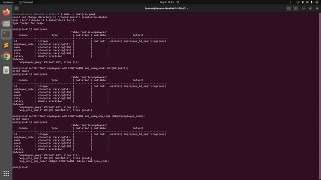 Working with UNIQUE key constraint смотреть онлайн