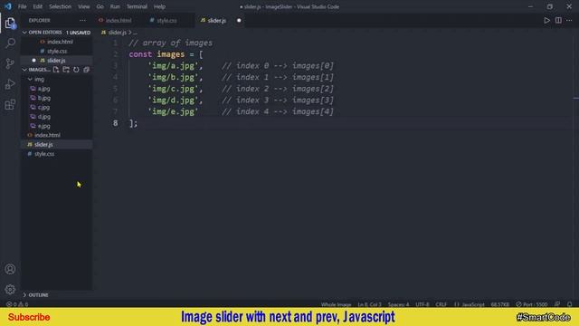 Javascript Image Slider With Next Aand Prev Buttons | JavaScript Project For Students | #SmartCode смотреть онлайн