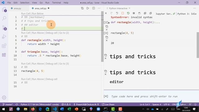 3 เทคนิคการเขียนโค้ด Python ด้วย Visual Studio Code แบบ notebook cell, Jupyter notebook смотреть онлайн