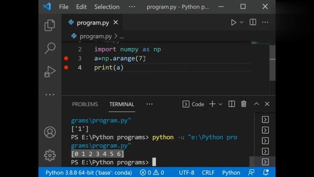 ➍➎- More methods to create numpy arrays | Part -3 | смотреть онлайн
