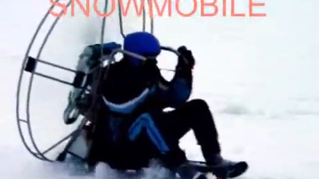 Snowmobile with paramotor смотреть онлайн