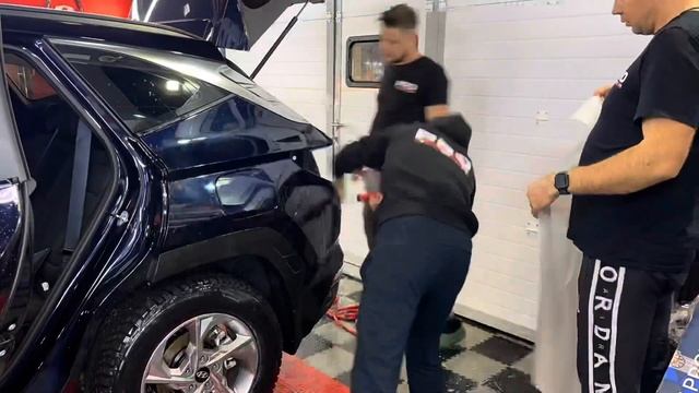 Hyundai Tucson: бронирование антигравийной плёнкой смотреть онлайн