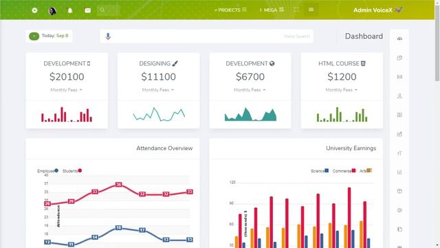 University Dashboard Bootstrap Admin Templates with Light Theme смотреть онлайн