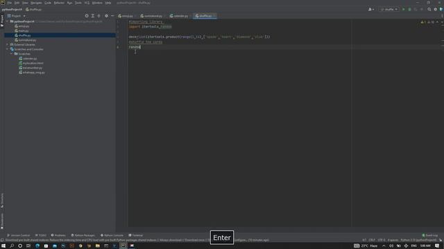 Online Python Program to Shuffle Deck of Cards? смотреть онлайн