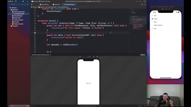 How to create a mock JSON in Xcode. смотреть онлайн