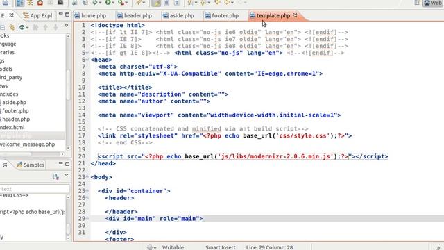 Codeigniter and HTML5 Boilerplate Tutorial 01 смотреть онлайн