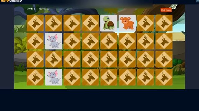 Игра "Дикие животные". Развиваем память.Мемори. смотреть онлайн