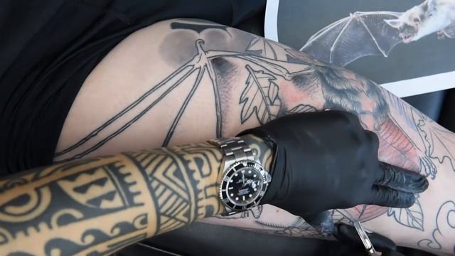 How to tattoo: Neotraditional bat смотреть онлайн