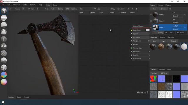 Quixel Mixer And ArmorPaint. Красим топор (Paint The Ax)
