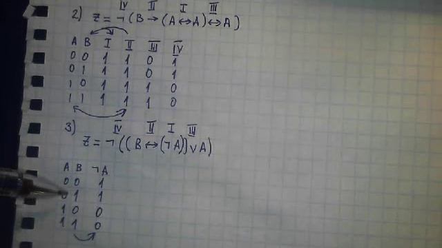 алгебра логики таблицы истинности смотреть онлайн