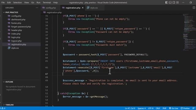 69. Authentication System - Registration | PHP Tutorial | Basic to Advanced | PHP 8.2 смотреть онлайн