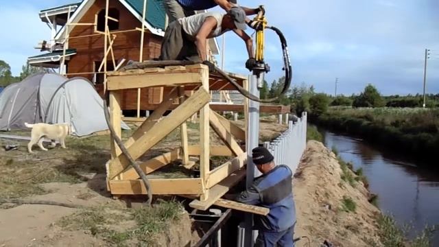 Шпунт ПВХ - погружение компанией СК ООО "Берегоукрепление-ПВХ" смотреть онлайн