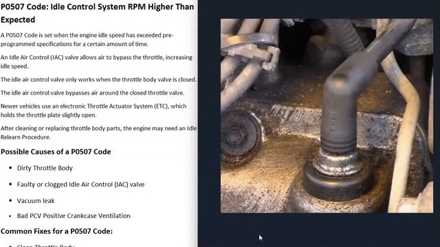 Causes and Fixes P0507 Code: Idle Control System RPM Higher Than Expected смотреть онлайн