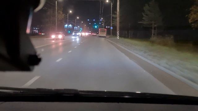 Осень 22 года. ул. Куконковых- Кохомское шоссе- ул. Ивановская г. Кохма. Ночь. смотреть онлайн