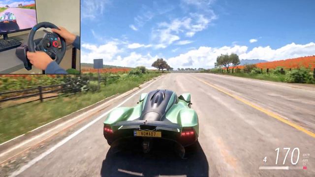 Aston Martin Valkyrie | Logitech G29 Steering wheel gameplay | Forza Horizon 5 смотреть онлайн