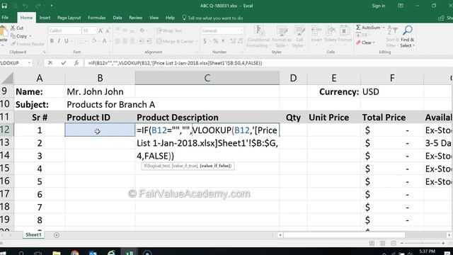 Excel 7 2 2 Using IF formula to eliminate empty cell error смотреть онлайн