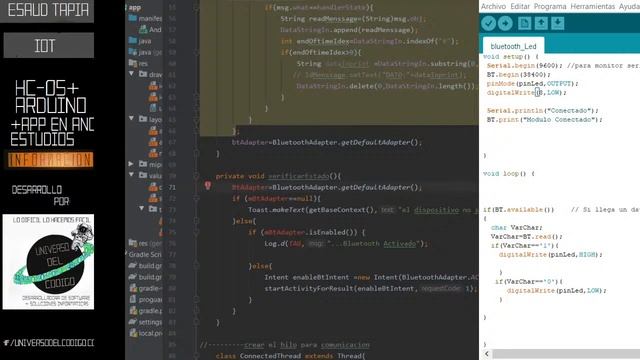 Creando una app en Android estudios con conexión con Arduino desde bluetooth смотреть онлайн