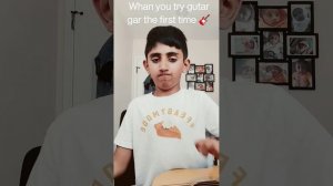 when you try guitar for the first time 🎸🎸