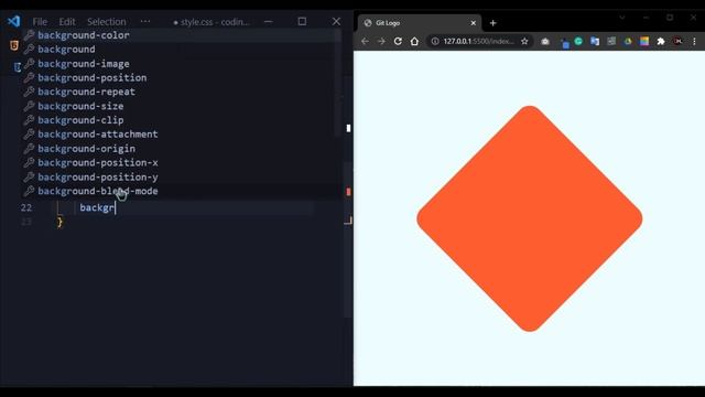 Git Logo Using HTML & CSS смотреть онлайн