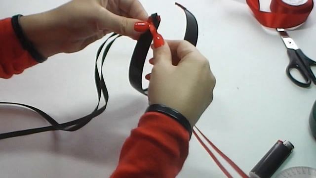 Оплетение ободка узкой лентой/Как оплести ободок смотреть онлайн