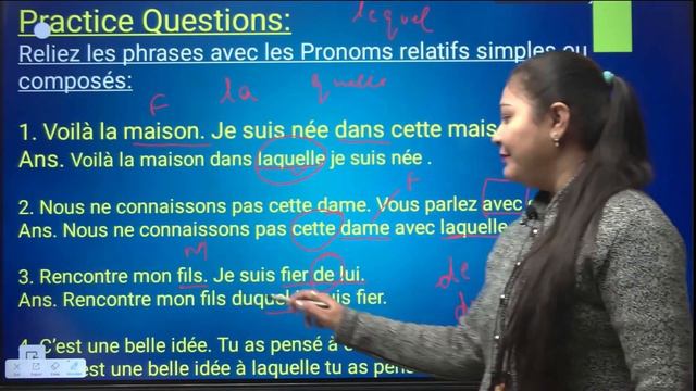 Les Pronoms Relatifs composé with combined exercise of simple and composé | CBSE | Class 10 | FRENC смотреть онлайн