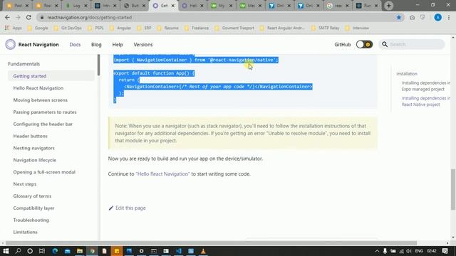 React Native Fresh Start 2 navigation V5 Implemented смотреть онлайн
